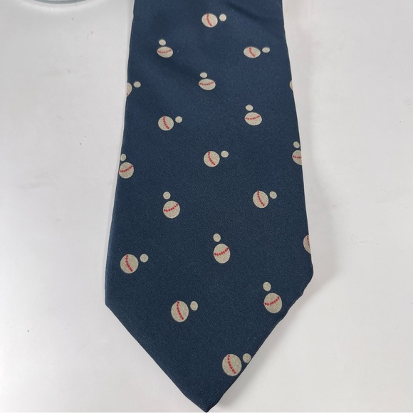 Missoni Other - Missoni‎ Vintage Men’s Silk Neck Tie. Navy Blue with White Dots/ Baseballs